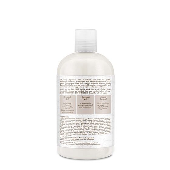 Shea moisture 100% virgin coconut oil daily hydration shampoo - flocohair