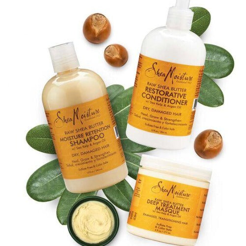 Shea Moisture Raw Shea Butter Restorative Conditioner - flocohair