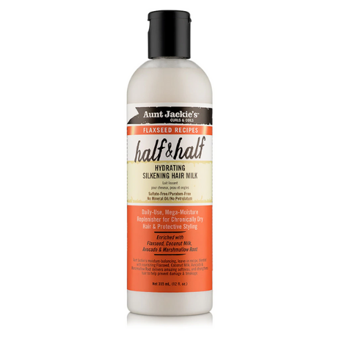 Aunt Jackie's Curls & Coils Flaxseed Recipes Half & Half Hydrating Silkening Hair Milk