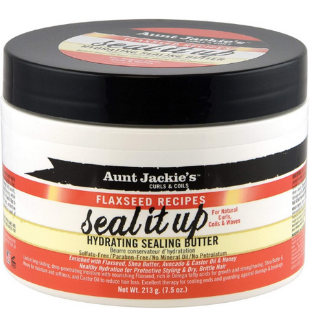 Aunt Jackie's Curls & Coils Flaxseed Recipes Seal It Up Hydrating Sealing Butter